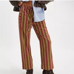 NWOT Free People Marielle Striped Pull-On Pants Size Small